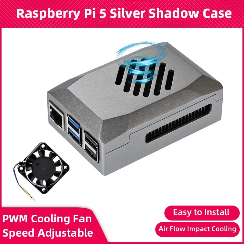 Raspberry Pi 5 ǹ  ̽, PWM ð ǳ, ABS , Pi 5  Ƽ    